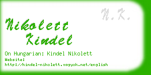 nikolett kindel business card
